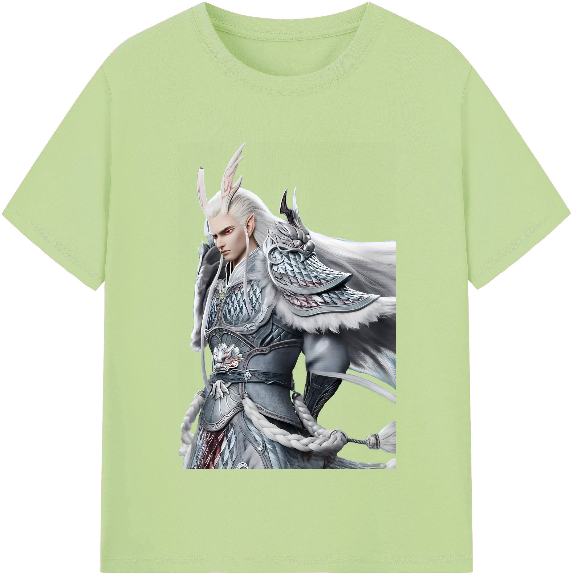 （画像用） Ne Zha 2 ナタ 魔童の大暴れ 綿100％半袖Tシャツ（フロントプリント）